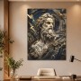 Antikes Profil mit goldenen Akzenten als Kunstwerk oder Wandbild