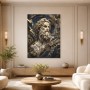 Antikes Profil mit goldenen Akzenten als Kunstwerk oder Wandbild