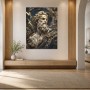 Antikes Profil mit goldenen Akzenten als Kunstwerk oder Wandbild