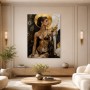 Elegantes Porträt mit Goldakzenten, Wandbild oder Acrylbild