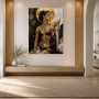 Elegantes Porträt mit Goldakzenten, Wandbild oder Acrylbild