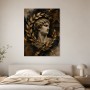 Antikes Porträt als Wandbild oder Kunstwerk in Gold und Schwarz