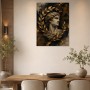 Antikes Porträt als Wandbild oder Kunstwerk in Gold und Schwarz