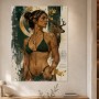 Mystische Artemis zwischen Leinwand und Poster in edlen Naturtönen