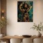 Mystische Frau mit Schlangen, Kunstwerk und Designer Wandbild