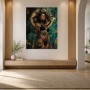 Mystische Frau mit Schlangen, Kunstwerk und Designer Wandbild