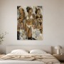 Exotisches Porträt als Leinwand oder Acrylbild mit goldenen Akzenten