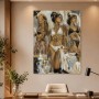 Exotisches Porträt als Leinwand oder Acrylbild mit goldenen Akzenten