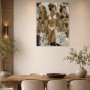 Exotisches Porträt als Leinwand oder Acrylbild mit goldenen Akzenten