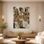 Exotisches Porträt als Leinwand oder Acrylbild mit goldenen Akzenten