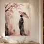 Japanische Eleganz mit Kirschblüten als Wandbild oder Kunstdruck