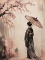 Japanische Eleganz mit Kirschblüten als Wandbild oder Kunstdruck