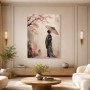 Japanische Eleganz mit Kirschblüten als Wandbild oder Kunstdruck