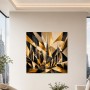 Goldene Skyline als Modernes Wandbild und Urbaner Kunstdruck
