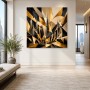Goldene Skyline als Modernes Wandbild und Urbaner Kunstdruck