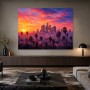Sonnenuntergang über Los Angeles, Modernes Wandbild oder Poster