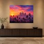 Sonnenuntergang über Los Angeles, Modernes Wandbild oder Poster