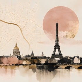 Paris Panorama als Gallery Print oder Leinwandbild