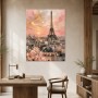 Pariser Sonnenaufgang mit Eiffelturm, Kunstdruck oder Leinwand