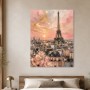 Pariser Sonnenaufgang mit Eiffelturm, Kunstdruck oder Leinwand