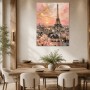Pariser Sonnenaufgang mit Eiffelturm, Kunstdruck oder Leinwand