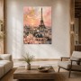Pariser Sonnenaufgang mit Eiffelturm, Kunstdruck oder Leinwand