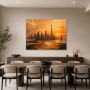 Dubai Skyline bei Sonnenuntergang, Modernes Wandbild oder Fine Art Print