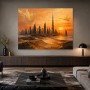 Dubai Skyline bei Sonnenuntergang, Modernes Wandbild oder Fine Art Print