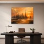 Dubai Skyline bei Sonnenuntergang, Modernes Wandbild oder Fine Art Print