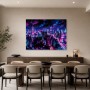 Leuchtende Metropole bei Nacht, Modernes Wandbild oder Poster
