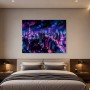 Leuchtende Metropole bei Nacht, Modernes Wandbild oder Poster