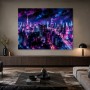 Leuchtende Metropole bei Nacht, Modernes Wandbild oder Poster
