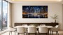Nächtliche Skyline am Wasser, Architektur oder Modernes Wandbild