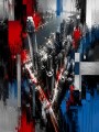 Städtische Dynamik in Acrylbild und Kunstdruck