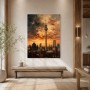 Berlin bei Sonnenuntergang als Leinwand oder Fine Art Print