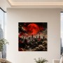 Tokyo Skyline bei rotem Mond, Wandbild oder Fine Art Print