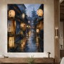 Japanische Altstadt bei Regen, Wandbild oder Fine Art Print