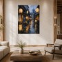 Japanische Altstadt bei Regen, Wandbild oder Fine Art Print