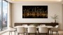 Goldene Skyline als Acrylbild oder Luxus Wandbild