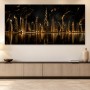 Goldene Skyline als Acrylbild oder Luxus Wandbild
