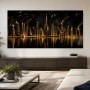 Goldene Skyline als Acrylbild oder Luxus Wandbild