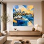 Sydney Harbour Bridge und Opernhaus als Modernes Wandbild, Fine Art Print