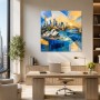 Sydney Harbour Bridge und Opernhaus als Modernes Wandbild, Fine Art Print
