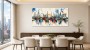 Weltstadt-Skyline als Modernes Wandbild und Kunstdruck
