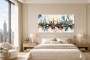 Weltstadt-Skyline als Modernes Wandbild und Kunstdruck