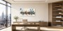 Weltstadt-Skyline als Modernes Wandbild und Kunstdruck