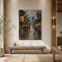 Japanische Gasse bei Regen, Leinwand oder Kunstdruck mit Laternen