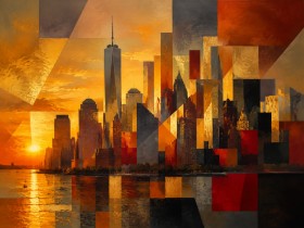 New York Skyline als Modernes Wandbild und Fine Art Print