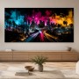 Neon Skyline von Los Angeles, modernes Wandbild oder Acrylbild
