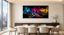 Neon Skyline von Los Angeles, modernes Wandbild oder Acrylbild